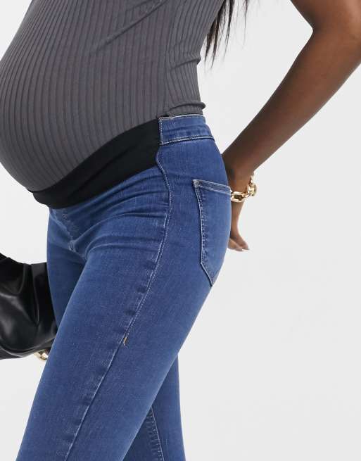 Topshop Maternity – Joni – Enge Jeans mit Unterbauchbund und mittlerer Waschung, 3 von 4