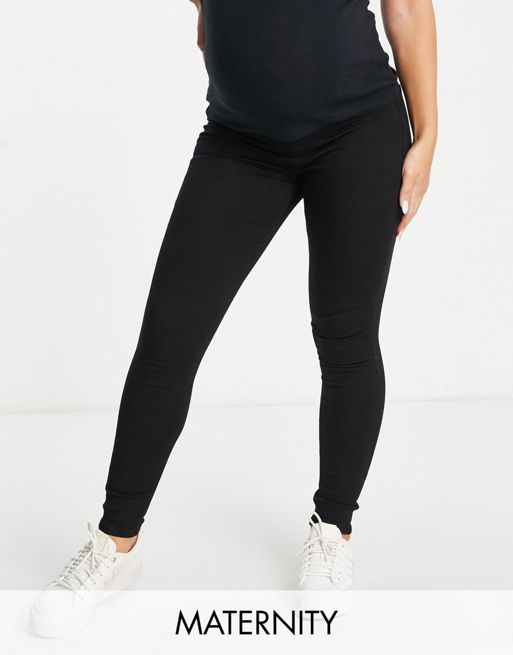 Topshop Maternity - Joni - Jeans met band onder de buik in zwart