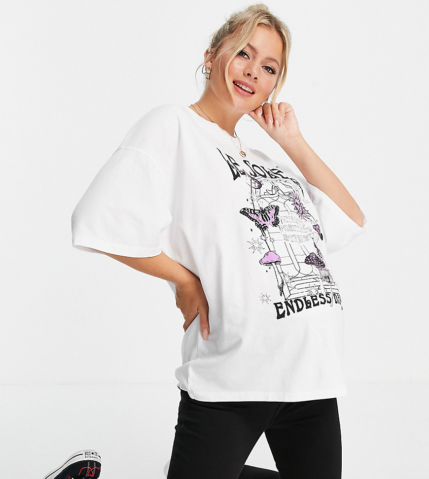 Topshop Maternity - Le Soleil - Skater T-shirt met korte mouwen in wit
