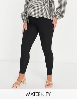 Topshop Maternity label front legging in black - ASOS Price Checker