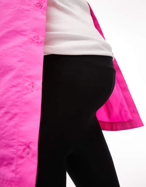 Topshop Maternity - Leggings a vita alta neri, 3 di 4