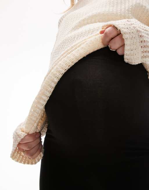 Topshop Maternity - Leggings a vita alta neri, 4 di 4