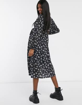 topshop floral smock dress