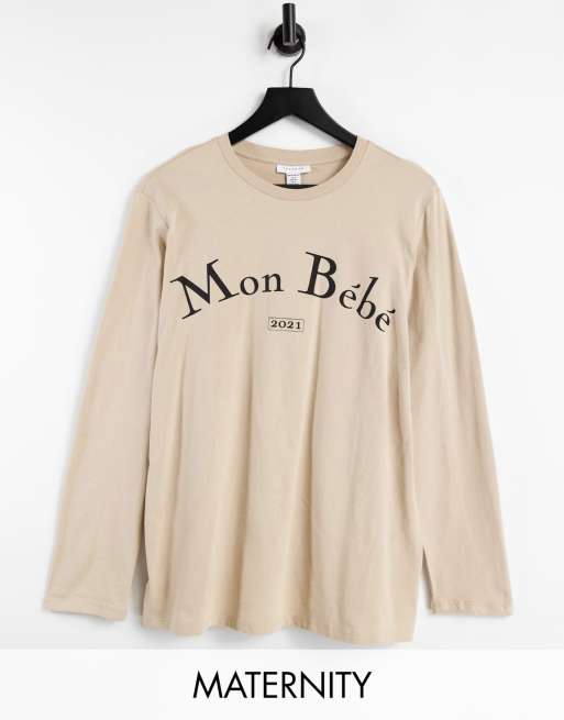 Topshop Maternity Mon Bebe Top Met Lange Mouwen Asos