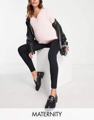 Topshop Maternity over bump ankle length legging in black