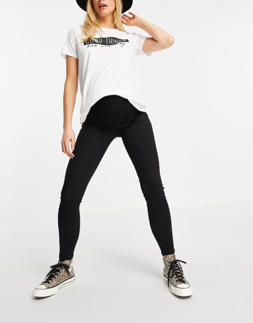 Topshop black hot sale maternity jeans