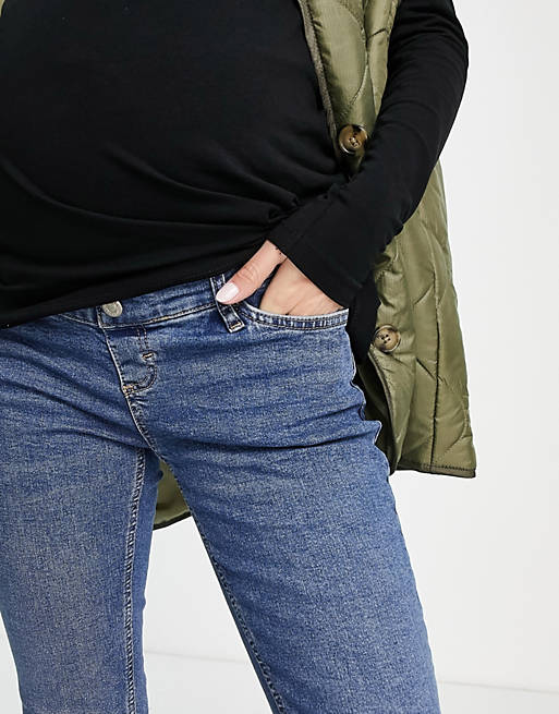 Maternity over bump jeans in mid |