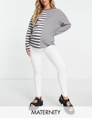 Topshop Maternity over bump Joni jeans in white
