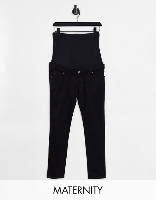 Topshop Maternity over bump Leigh jean in black