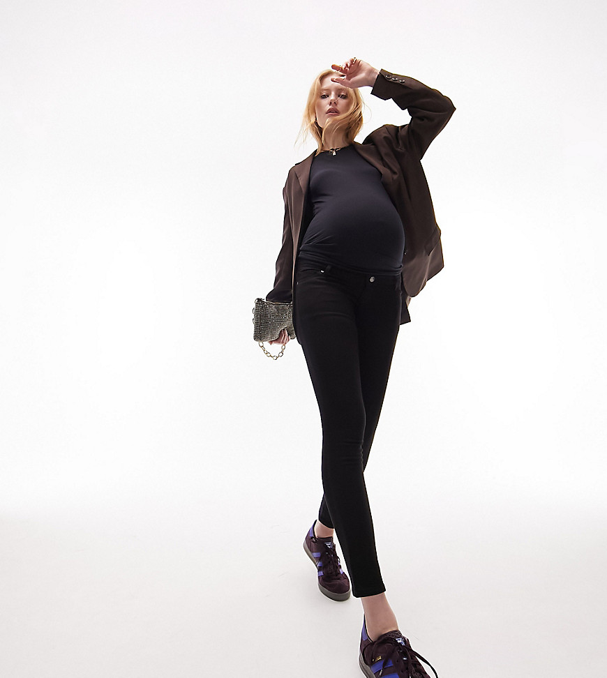 Topshop Maternity over bump Leigh jeans in black