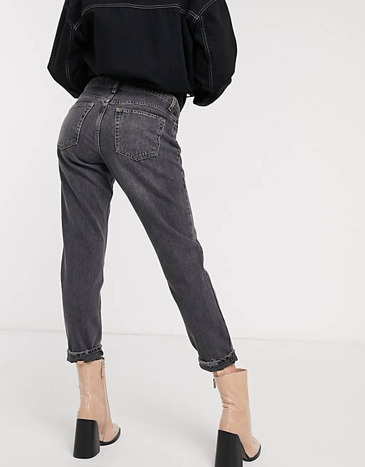  Topshop Maternity overbump mom jeans in washed black 
