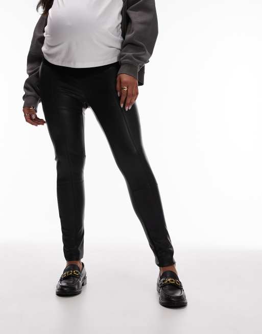 Topshop Maternity - Pantalon skinny en similicuir - Noir , 3 de 5