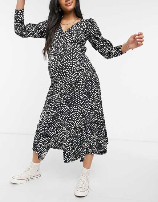 Topshop polka dot dress on sale black