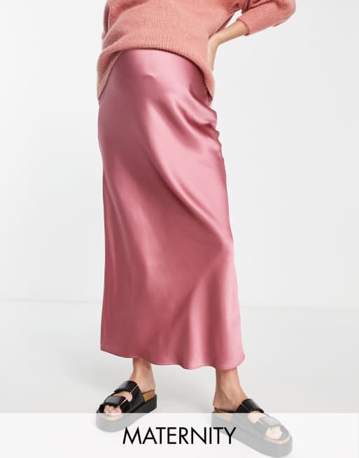 Silk midi 2025 skirt maternity