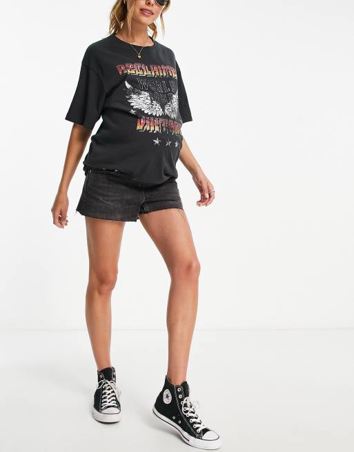 Topshop Maternity - Short mom trapèze avec bande sous le ventre - Noir délavé, 4 de 4