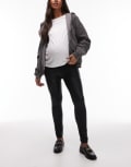 [Topshop Maternity] Topshop Maternity skinny faux leather pants in black 10 black