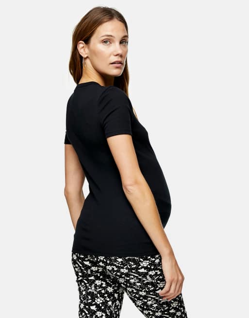 Topshop Maternity - Sort T-shirt med "Chicago"-tekst, 2 af 4