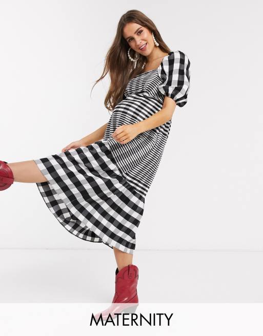 Asos striped hotsell maternity dress