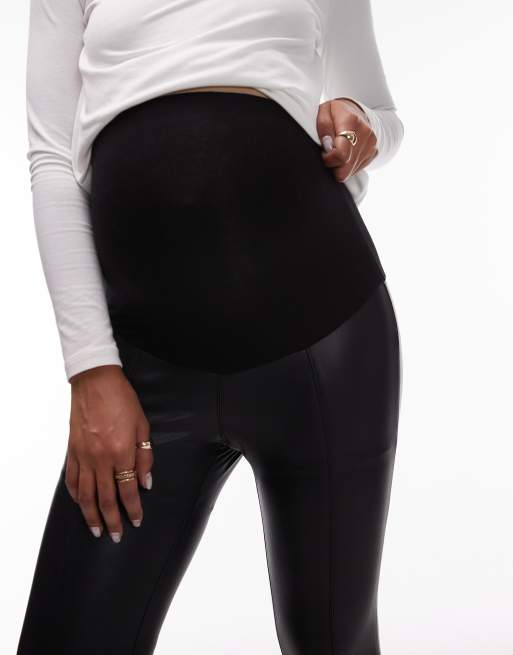 Topshop Maternity – Svarta, skinny byxor i läderimitation , 2 av 5