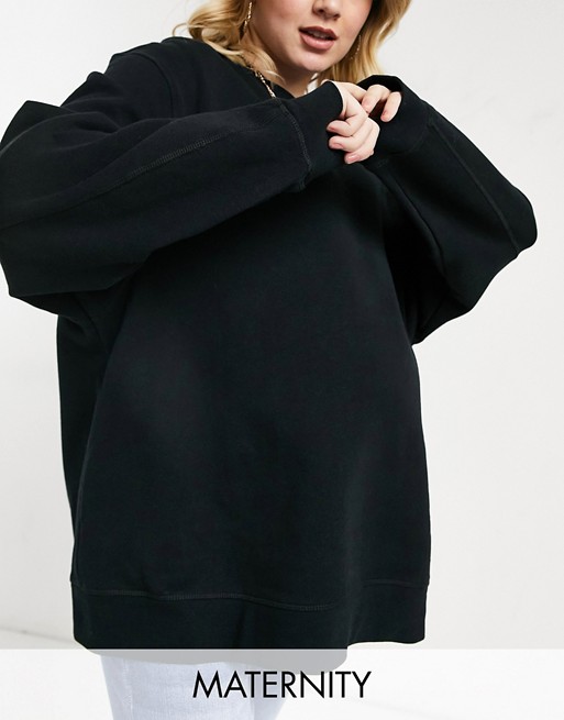 Topshop Maternity sweatshirt in black