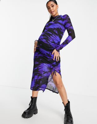 mesh tie dye dress