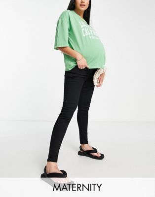 Topshop Maternity Under Bump Jamie Jean In Black