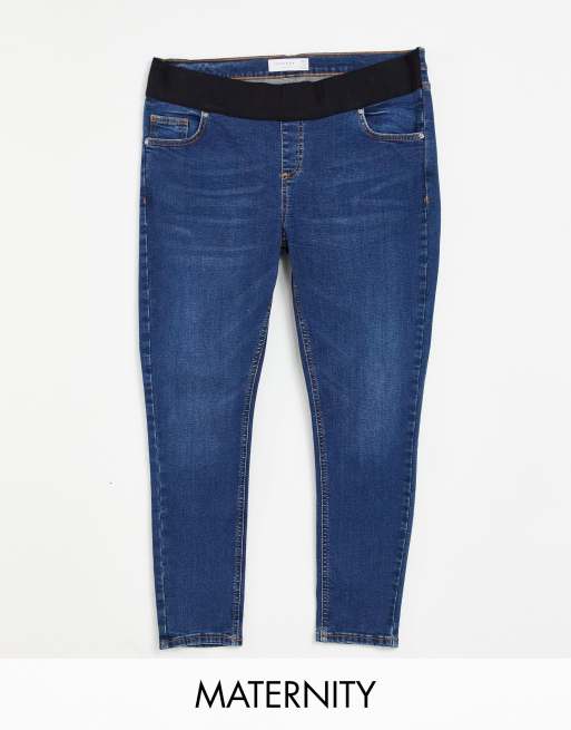 Topshop jeggings in indigo blue