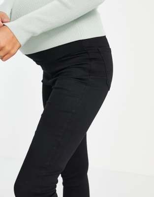 Topshop Maternity underbump Joni jeans in black