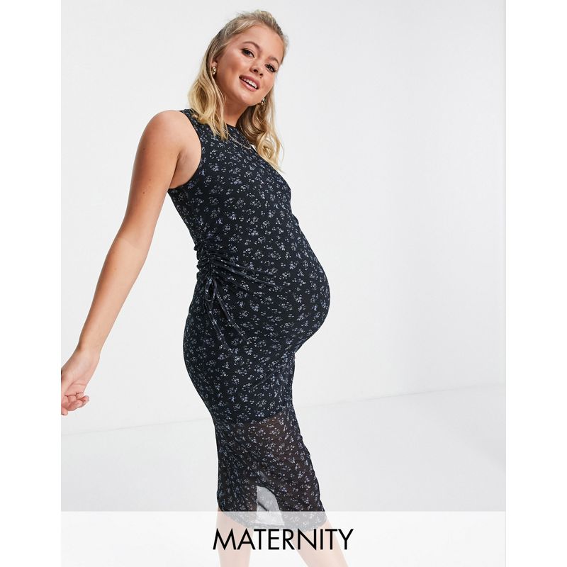 Vestiti Vestiti longuette Topshop Maternity - Vestito arricciato senza maniche con stampa