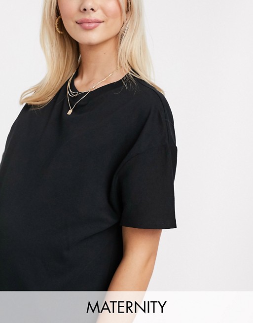 Topshop Maternity weekend t-shirt in black