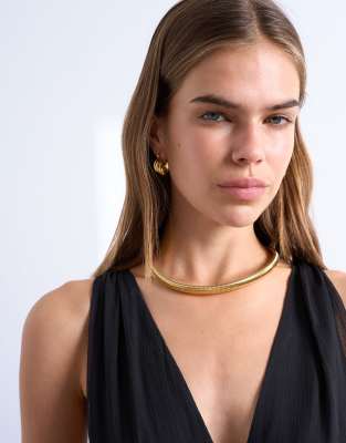 Topshop - Matty - Collier en acier inoxydable étanche - Doré