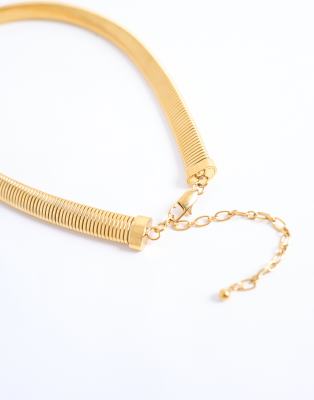 Topshop Matty Waterproof Stainless Steel Necklace In Brown