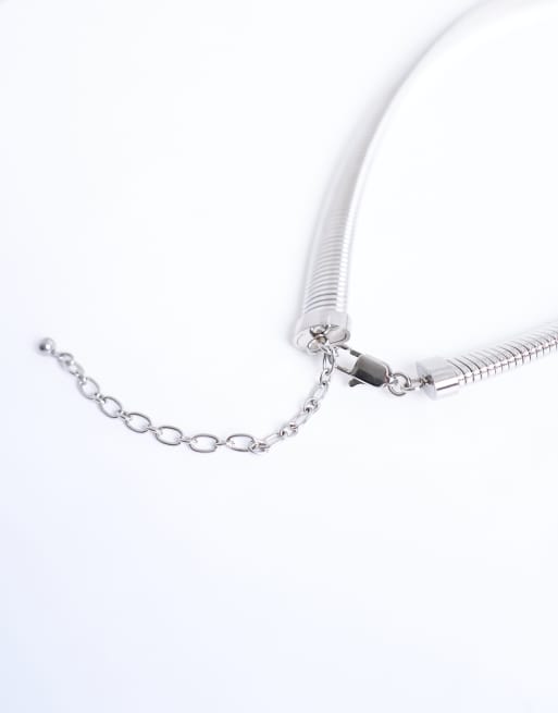 Topshop Matty waterproof stainless steel necklace in silver, 2 of 3