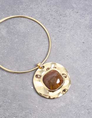 Topshop Max Statement Necklace In Gold