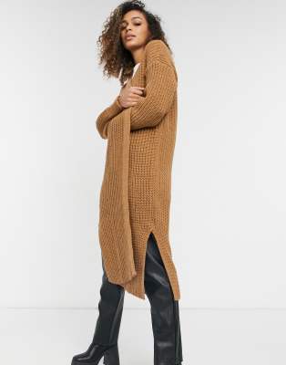 maxi camel cardigan