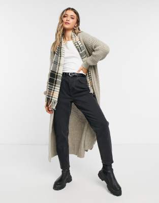 topshop stone maxi cardigan