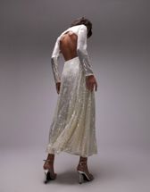 ASOS Bridal Ciara Sequin Kimono Sleeve New Wedding Dress Save 48