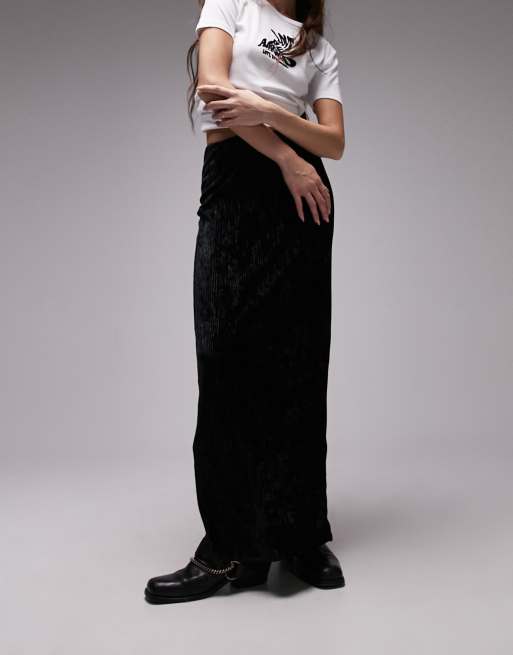 Maxi skirt outlet velvet