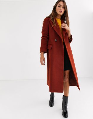 red maxi coat