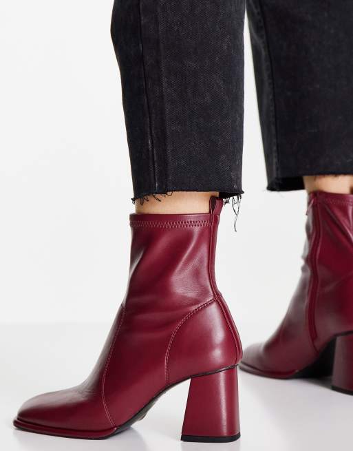 Topshop red hot sale patent boots