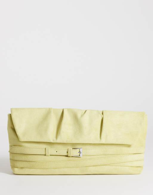 Topshop - Meadow - Pochette oversize con fascette color chartreuse