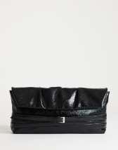 Topshop Meadow strap clutch in black