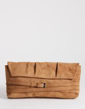 Topshop Meadow strap clutch in tan