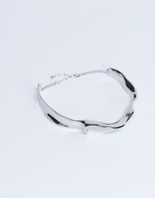 Topshop - Megan - Statement-Halskette in Silberoptik