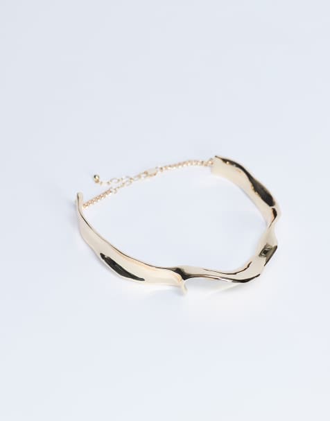 Topshop Megan statement necklace in gold tone - view 1
