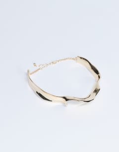 Megan statement necklace in gold