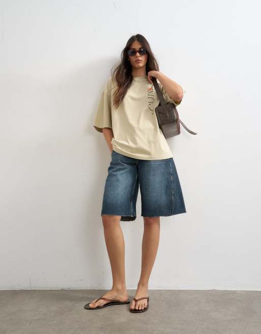 Topshop – Mehrfarbiges Oversize-T-Shirt mit „Sun Drenched“-Grafikprint, 3 von 4