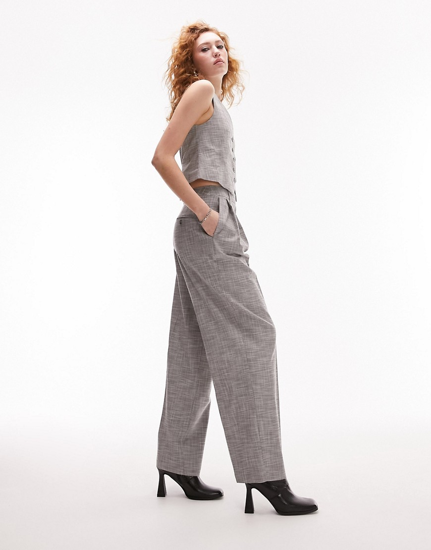 Topshop mensy trousers in grey tonic