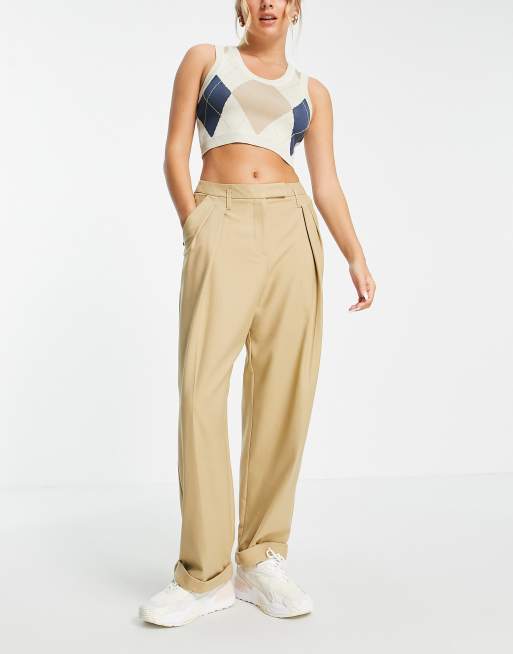 Topshop menzy trouser in camel