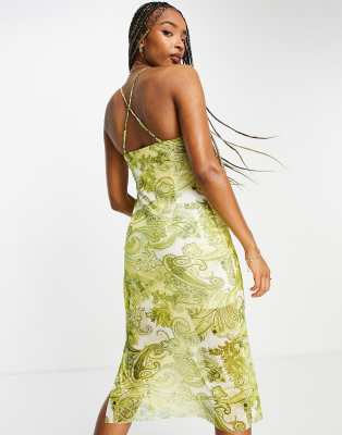 green emerald velvet dress Rent Topshop Disco Sequin Midi Dress In Bright Green main image 1